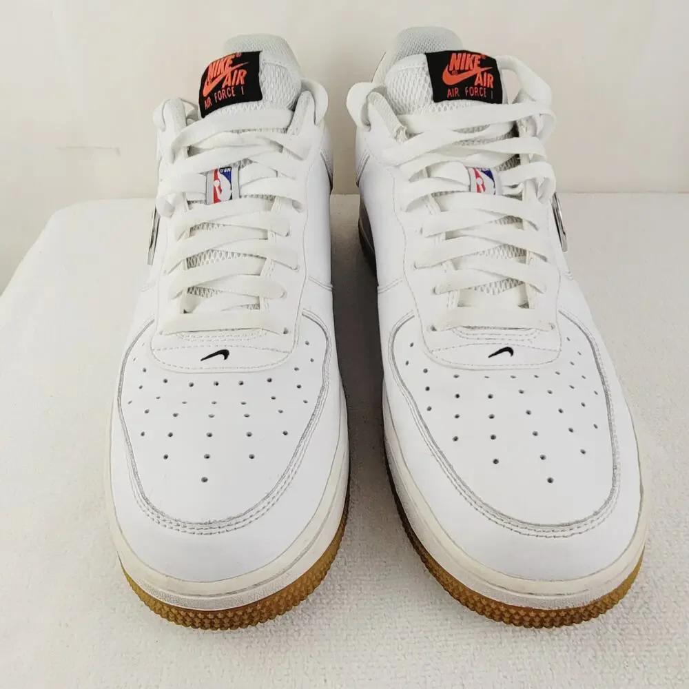 Nike Air Force One Low NBA LV8 white bright crimson sneakers Size 12.5 men